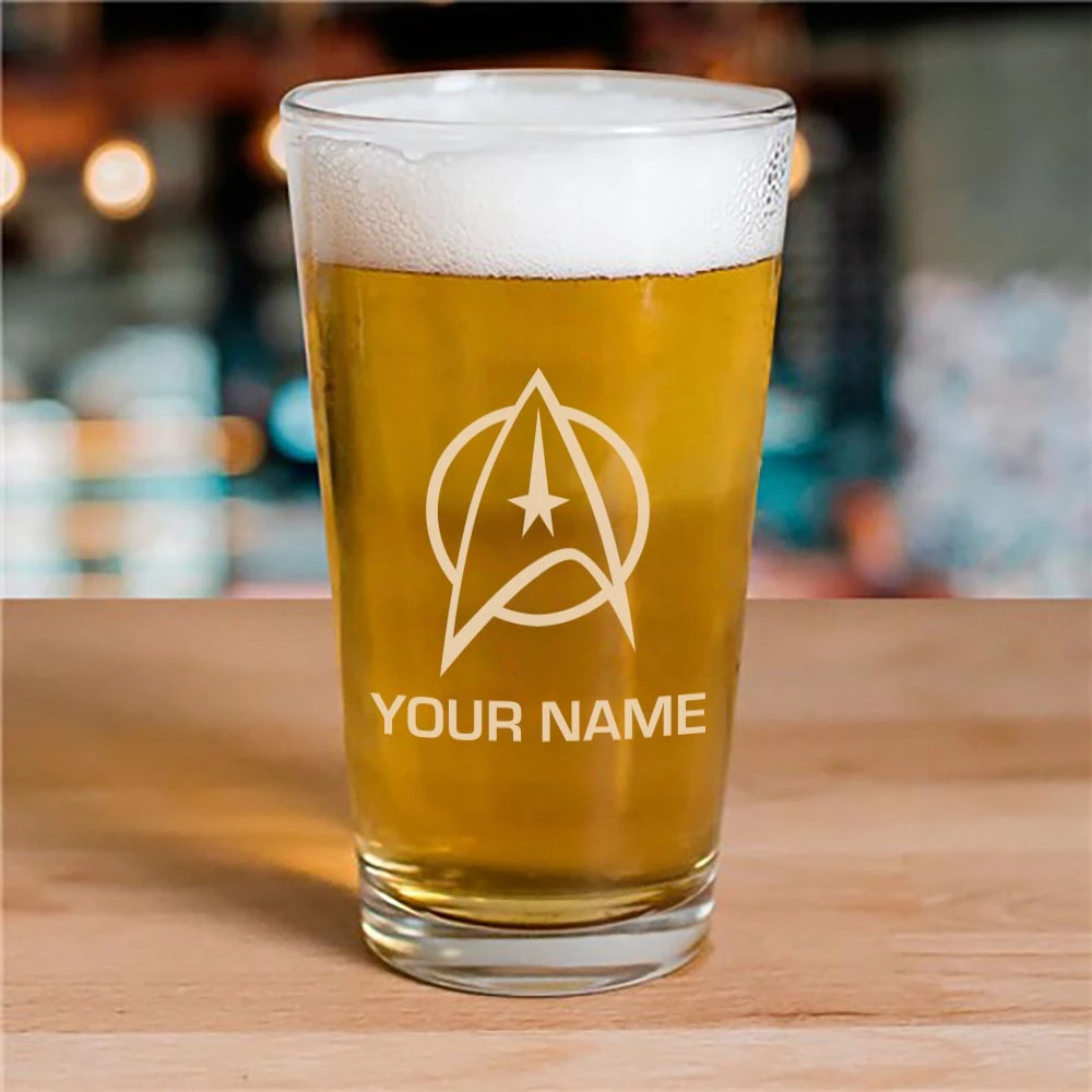 Star Trek: The Original Series Delta Personalized Laser Engraved Pint Glass 3 Star Trek: The Original Series Delta Personalized Laser Engraved Pint Glass