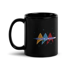 Star Trek: The Original Series Live Long And Prosper Deltas Black Mug -T-shirt Store StarTrek TOS LiveLongAndProsperDelta 11oz Black Mug Mockup Handle on Left