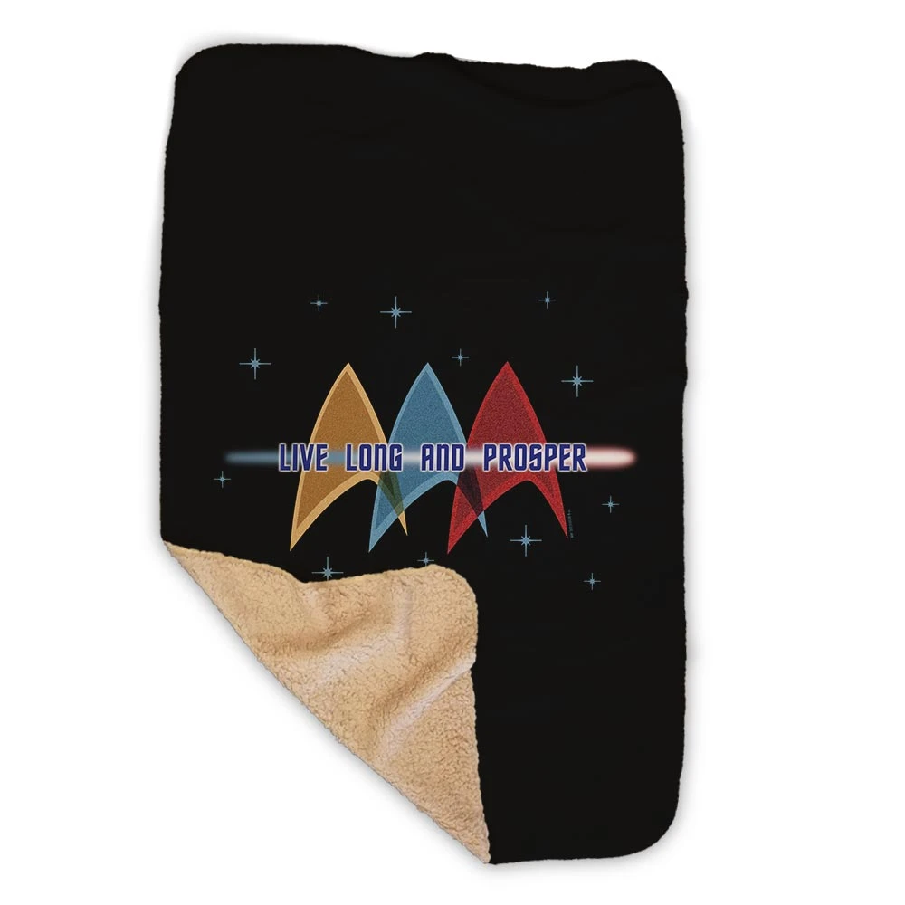 Star Trek: The Original Series Live Long And Prosper Deltas Sherpa Blanket 3 Star Trek: The Original Series Live Long And Prosper Deltas Sherpa Blanket