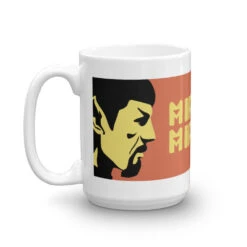 Star Trek: The Original Series Mirror Mirror White Mug 15 Star Trek: The Original Series Mirror Mirror White Mug -T-shirt Store StarTrek TOS MirrorMirror 15oz White Mug mockup Handle on Left