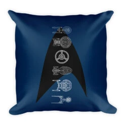 Star Trek Ships Of The Line Delta Pillow - 16" X 16"