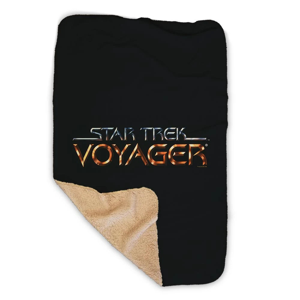 Star Trek: Voyager Logo Sherpa Blanket 3 Star Trek: Voyager Logo Sherpa Blanket