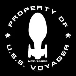 Star Trek: Voyager Property Of U.S.S. Voyager Adult Short Sleeve T-Shirt -T-shirt Store StarTrek Voyager PropertyOfUSSVoyager Adult ShortSleeve Tshirt RO