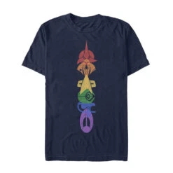 Star Trek: Deep Space Nine United Rainbow Symbol Stack Graphic T-Shirt