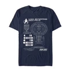 Star Trek: The Next Generation Enterprise Chart Graphic T-Shirt