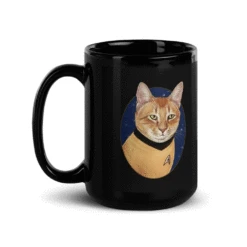 Star Trek: The Original Series Cat Captain Kirk Portrait Black Mug -T-shirt Store Webp.net gifmaker 2