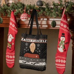 Star Trek: The Next Generation Make It Snow Tote Bag
