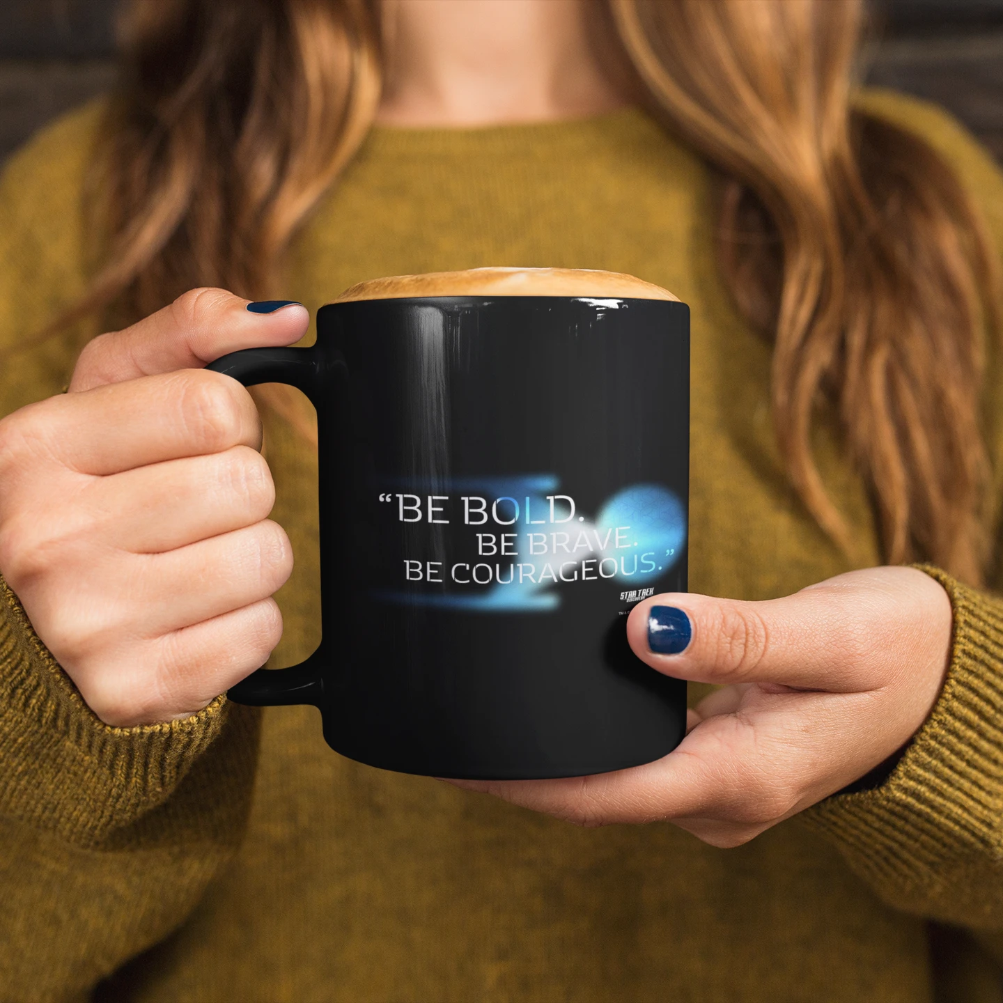 Star Trek: Discovery Be Bold. Be Brave. Be Courageous. Black 11 Oz Mug 6 Star Trek: Discovery Be Bold. Be Brave. Be Courageous. Black 11 Oz Mug - Image 4