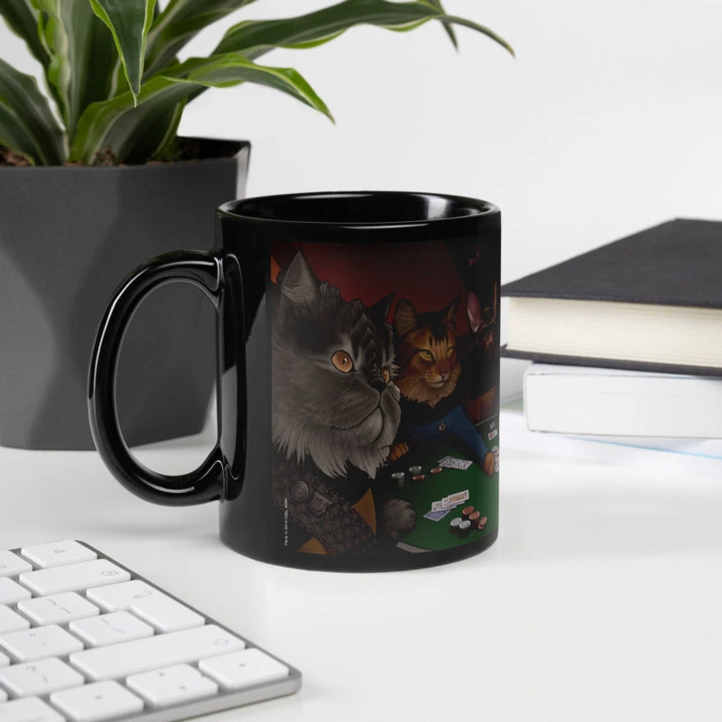 Star Trek: The Next Generation Poker Cats 11 Oz Black Mug 3 Star Trek: The Next Generation Poker Cats 11 Oz Black Mug