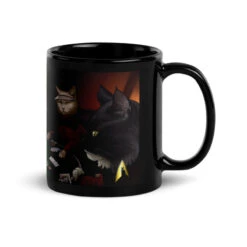 Star Trek: The Next Generation Poker Cats 11 Oz Black Mug 7 Star Trek: The Next Generation Poker Cats 11 Oz Black Mug -T-shirt Store poker cats Right 11oz Black 3